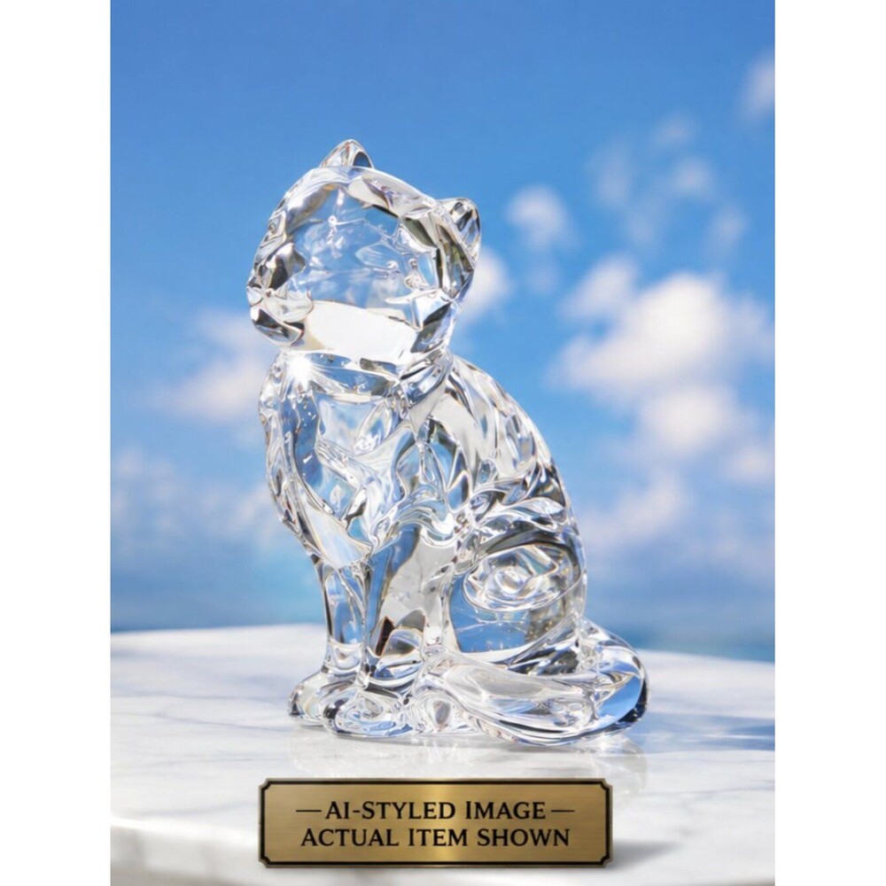 VTG Lenox Proper Clear Crystal Cat | Prim & Proper 1993 Germany
